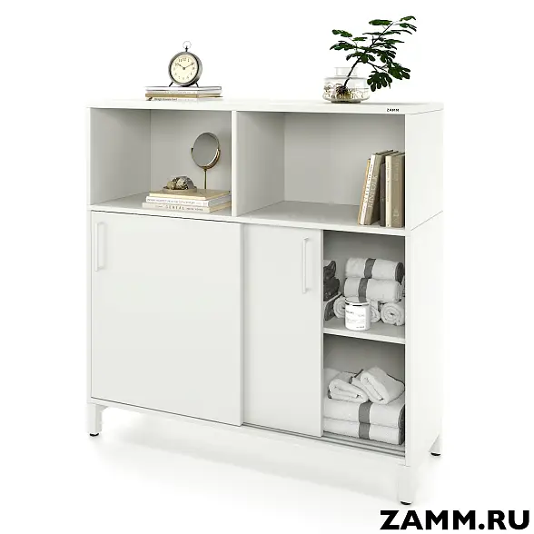 Комод ZAMM 2 полки с надстройкой. На металлокаркасе 1200 (Ш:1200, Г:414, В:1207)